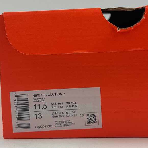 Nike Revolution 7 Mens Black White Shoes Sneakers Running Athletic FB2207-001 - Picture 12 of 14